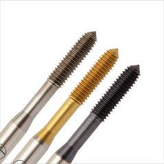 UNC : Machine Tap DIN371/DIN376 Form 'C' HSS-E Fluteless 8 deg UNC Bright/TiN/TiCN Size : No. 2 - 1"